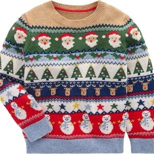 Mini Boden Festive Multicolor Kids Sweater